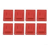 8-Pack Wall Mount Bracket for 20V and 18V Drill Tools | Heavy Duty Plastic Base Hook Holder Compatible with For Cordless Drills | Space Saving Garage Storage(Red)