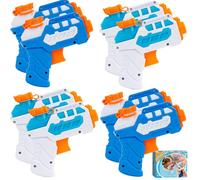 8 Pack Water Gun for Kids, Mini Water Pistol for Summer Pool Garden Beach, Leakproof Squirt Guns for Boys Girls Outdoor, Dogs Cats Training - Gift Package (Blue/Light Blue)
