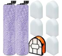 8-Pack WDB1F2 Replacement Brushroll & Filte Bundle for Shark WD101 WD201 WD100 WD200 AW201 WD200C WD201C WD101C AW261 wd160 HydroVac XL 3-in-1 vacuum cleaner,compare parts WDB1,WDB2,WDFF1,WDFF2,WDB1F2