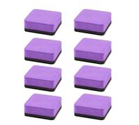 8-Pack Whiteboard Erasers, 2 x 2-Inch Mini Dry Erase Cleaners for Classrooms and Offices, Purple