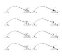 8 Pack Window Restrictor Locks for UPVC, Child Safety Window Locks with Keys, 20cm Stainless Steel Cable Wire Limiter for Kids Baby Proofing, Home School Public Security Door Catch, White