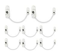8 Pack Window Restrictor Professional Kids Security Lock Protector with Screws Keys UPVC Window Security Cable Lock Limits Open Spaces to Keep Children Safe and Prevent Injury and Theft