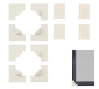 8-Pack Window Screen Corner and 4 Clips, White Acrylic Mesh Window Frame Accessories, Easy to Install, Magnetic Screen Fixing, Durable and Safe for Homes, Ideal for Mosquito Protection