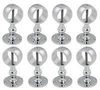 8 Pack x 30mm Polished Chrome Rope Handrail Brackets Decking Fitting Fixings - RopeServices UK