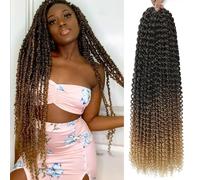 8 Packs 30 Inch Passion Twist Crochet Hair Butterfly Locs Wavy Crochet Hair for Butterfly Locs 1B/30/27