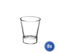 8 Packs 6 Glasses Caffeino Borm 8.5 cl Transparent Bormioli Rocco