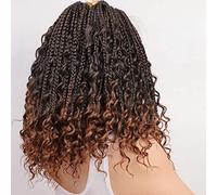 8 Packs Boho Crochet Braids With Curly Ends-12 Inch Crochet Box Braids Crochet Hair for black women Goddess Box Braids Boho Braids Crochet Hair Pre Looped (1B/30#) …