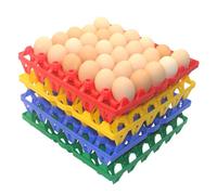 8 Packs Large Plastic Egg Tray 30-Grid Egg Crates Stackable Egg Cartons Reusable Egg Holder Big Egg Container for Home Chicken Farmers