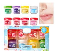 8 Packs Lip Balm Set, Multipack Moisturizing Lip Balm, Nourishing & Hydrating Lip Salve, Day & Night Repair Lip Care, 8 Flavours Dry Lips Treatment Gift Set, Reduce Lip Lines and Wrinkles
