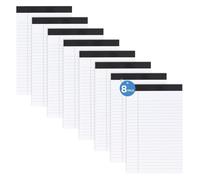 8 Packs Note Pads, A5 Legal Pad, 50 Sheets Ruled Refill Pad, Double-Sided Printing Writing Paper A5 Lined Paper, Writing Notepads for School, Home, Office, 12.7 x 20.3cm/5 x 8in, White