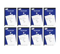 8 Packs of Duplicate Book 1 - 40 Ruled Pages Numbered Set A5 Full Size NCR (No Carbon Required)