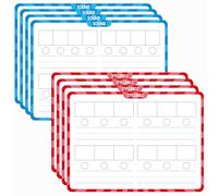 8 Packs Phonemic Awareness Dry Erase Board, Double Sided Dry Erase Board Writable and Erasable Phonics Learning White Board for Kids, Students, Classroom and Home (Each Measures 12” x 9”)