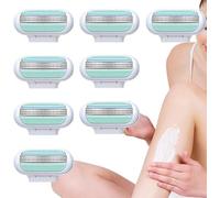 8 Packs Replacement Razor Blades for Gillette Venus Extra Smooth Women's Razor Blade Refills Head, Comfort Washable 3 Layer Edge Design, Compatible with Venus Shaving, Effortless Glide, Easy to Replac