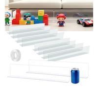 8 Packs Under Sofa Blocker for Furniture 40x8x4CM Clear Toy Blockers for Furniture Transparent Sofa Blocker with Tape Stop Things from Going Under Sofa Couch Bed Furniture