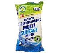 8 PACKS X 80 (640) Large Antibacterial Wipes) Original Antibacterial Multi - Surface LARGE Wipes Kills 99.99% Of Bacteria NON-Bleach W5