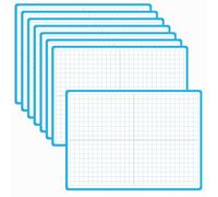 8 Packs XY Axis Graph Dry Erase Board, Double Sided Dry Erase Board Writable and Erasable Math Learning White Board for Kids, Students, Classroom and Home (Each Measures 12” x 9”)