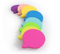 8 Pads-75 x 75 mm Bubble Speech Shaped Cute Sticky Notes,8xBrilliant Colors Collection self-Stick Funny Notes,80 Sheets/Pad,640 Sheets Total