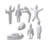 8 Paintable Little People, 3D Printed Small World People Multi Poses | Unpainted White 3D Printed PLA Miniatures Set|8 Unique Poses 1.37-3.75 infor DIY ArtTabletop Games Family Activities