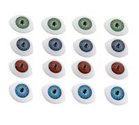 8 Pair 4 Colors Oval Flat Hollow Plastic Eyes Craft Eyes DIY Crafts Supplies for Scary Eyes (23mm x 16mm)