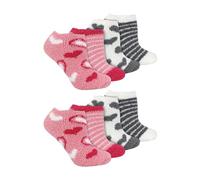 8 Pair Multipack Womens Fluffy Ankle Socks | Novelty Animal Print Socks for Ladies