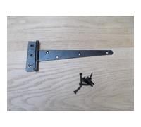 8" Pair Of Basic Steel T-Hinge Black Wax by Ironmongery World