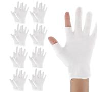8 Pairs Cotton Gloves for Eczema,Moisturizing Cotton Gloves,Touch Screen Moisturising Glove,for Dry Hands,Repair Rough Cracked Dry Hand Skin,Unisex (White)