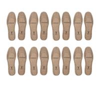 8 Pairs Cuttable Felt Insoles, Warm Cushioning Inserts | Khaki Chemical Fibre Liners, Indoor Use, Odor-free Insulation, Men and Women, Eight Pairs Pack