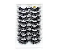 8 Pairs False Eyelashes 25mm Waterproof Lashes Extension False Eyelashes for Makeup, Eye Makeup