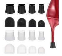 8 Pairs High Heel Protectors, 4 Sizes Heels Caps Heel Replacement Tips Black and Transparent Pin Non-Slip Anti-Noise Stiletto Heels Stoppers Covers for Repairing Shoes Wedding Gravel Wetlands