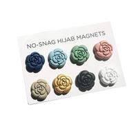 8 Pairs Hijab Pins Colorful Camellia Shaped Brooch Versatile Scarf Buckle Jewelry Elegant Clips For Headscarves Versatile Scarf Brooch