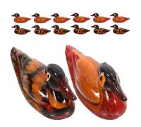 8 Pairs Mini Resin Mandarin Duck Statue Pair 2.56 Inch Hand Carved