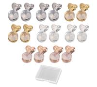 8 Pairs Of Earring Aids, 1 Storage Box, Earring Back Lifter, Suitable For Droopy Ears, Silicone Earrings Can Be Dropped On The Back