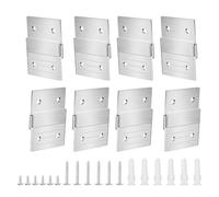8 Pairs of French Cleat Picture Hills Aluminium Brackets Supports Interconnected French Cleat for Glass and Art Frame Heavy Brackets