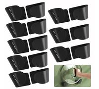 8 Pairs Pot Lid Holder Wall Mounted, Adjustable Pan Lid Holder Organiser Storage Rack, Self-Adhesive Pot and Pan Lid Organiser, Compact Kitchen Saucepan Lid Storage for Home, Cupboard, Cabinet Door