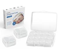 8 Pairs Silicone Ear Plugs for Sleeping, Reusable Waterproof Moldable SNR = 27dB Noise Cancelling Premium EarPlugs for Sleeping, Shooting, Airplanes, Concerts, Mowing, Studying, Swimming(White)