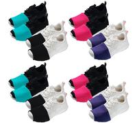 8 Pairs Socks for Dancing on Smooth Floors Dance Socks over Sneakers Dance Shoe Covers for Dancers Women, Rose, Purple, Blue, Medium