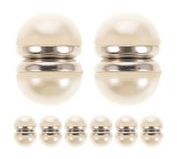 8 Pairs Veil Clip Double Sided Magnetic Pearl Weights for Brides | Per Pack, Imitation Pearl and Alloy Build, Invisible Flat Clasp for Indoor Photos and Bridal Prep