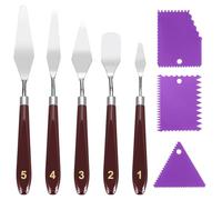 8 Palette Knife Set, Including 5 Oil Painting Palette Knives for Structural Paste + 3 Spatulas for Acrylic Painting, Scraper Knives, Painting Tools, Art Supplies, Spatula Set for Oil Painting