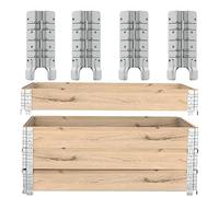 8" Pallet Collar Hinges 4PCS - Stackable and Collapsible for Custom-Depth Raised Garden Bed, Pet Enclosures, Home Storage, and Organization Solutions