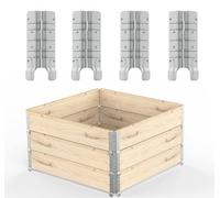 8" Pallet Collar Hinges 8 PCS - Stackable and Collapsible for Custom-Depth Raised Garden Bed, Pet Enclosures, Home Storage, and Organization Solutions (8)
