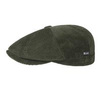 Lipodo 8-Panel Cord Flat Cap Italian-Made Ivy Cap Plain Color Peaked Cap Men Fall Winter Regular-Fit Lined