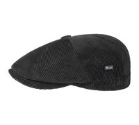 Lipodo 8-Panel Cord Flat Cap Italian-Made Ivy Cap Plain Color Peaked Cap Men Fall Winter Regular-Fit Lined