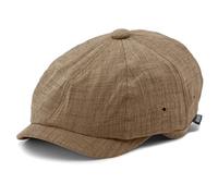8-Panel Newsboy Cap for Men Women - Summer Cotton Vintage Baker Boy Hat, Classic Unisex Flat Top for Outdoor Daily (UK, Alpha, One Size, Light Brown)