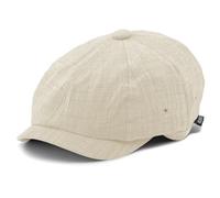 8-Panel Newsboy Cap for Men Women - Summer Cotton Vintage Baker Boy Hat, Classic Unisex Flat Top for Outdoor Daily (UK, Alpha, One Size, Beige)