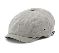 8-Panel Newsboy Cap for Men Women - Summer Cotton Vintage Baker Boy Hat, Classic Unisex Flat Top for Outdoor Daily (UK, Alpha, One Size, Light Gray)