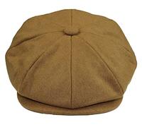 8 Panel Newsboy Cap Wool Gatsby Baker Boy Grandad Irish Hat Camel XL