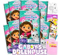8 Pc Gabby's Dollhouse Mini Party Favors Set - Bundle 8 Play Packs with Mini Coloring Books, Stickers, and Goodie Bags | Gabby's Dollhouse Birthday Party Supplies Decorations