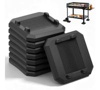 8 Pcs 1/4" Griddle Leveling Shims Kit Compatible with Blackstone, Heavy Duty Square Rubber Grill Levelers, Stackable Flat Top Grill Leveling Tool & BBQ Accessories for Outdoor Cooking