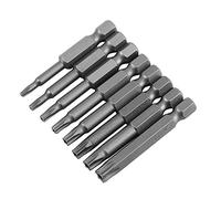 8 PCS 1/4 Hex Shank 50mm Long Steel Magnetic Security Star Screwdriver Bits Set, S2 Alloy Steel, Durable, Anti Impact, Wear- for Electric Screwdrivers, Hand Screwdrivers a