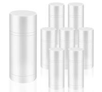 8 Pcs 100ml/3.4oz Empty Deodorant Containers Plastic Twist Up Filling Stick Refillable Bottom Fill Bottles Tubes for Homemade Natural Deodorant Lip Balm - White